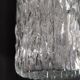 Transparent vintage carafe in pressed glass and its hermetic cap 70's