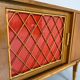 Antique French vintage 50s design wooden and rattan sideboard