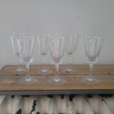 Cut glass wine glasses – Set of 6 – 1960s