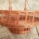 Rattan bar basket , portable , vintage