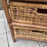 Vintage rattan chiffonier