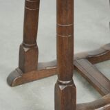 Antique Dutch oak stool from the early 19th century with a nice design