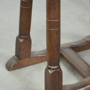 Antique Dutch oak stool from the early 19th century with a nice design