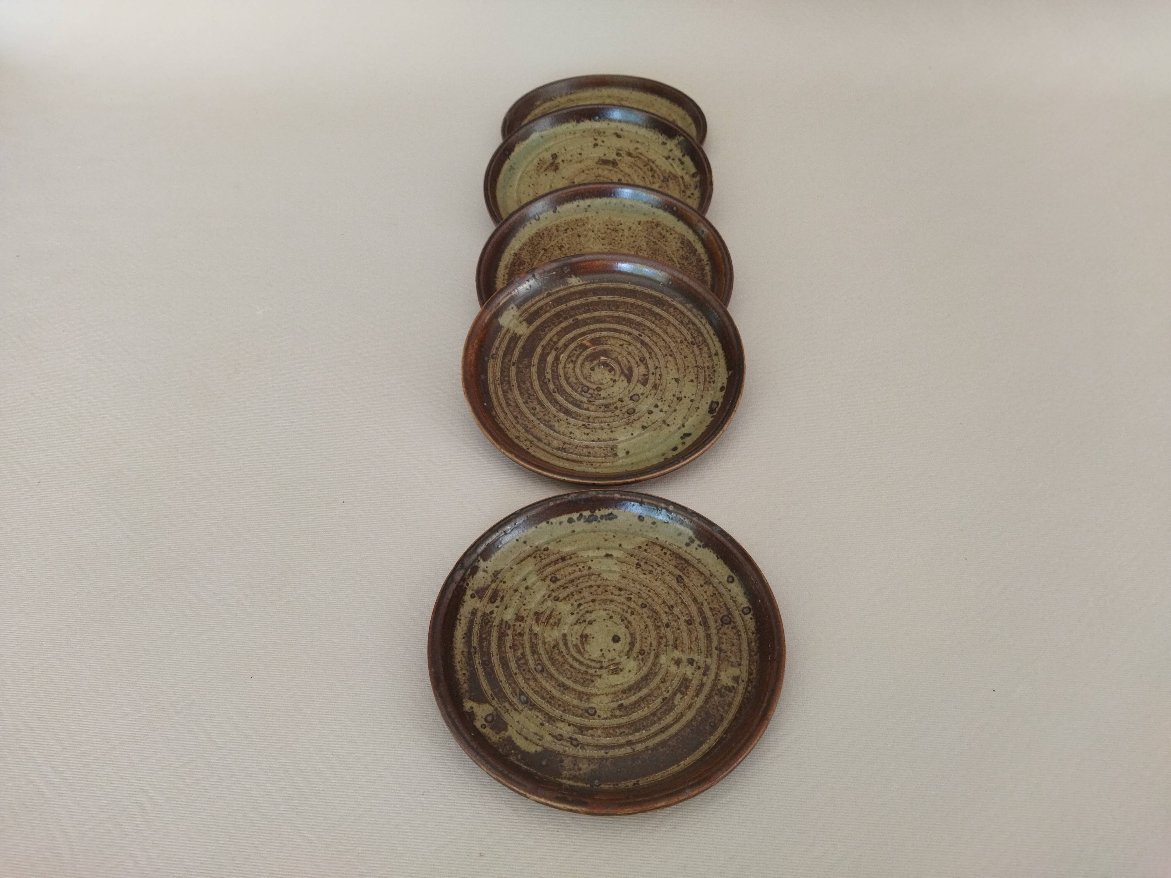 Stoneware tapas plates Rocaille Japan