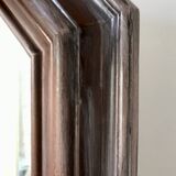 Beveled mirror with molded wooden frame - 87x67 cm