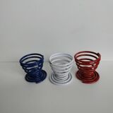 vintage colorful spiral egg cups
