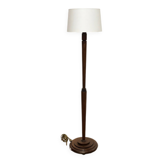 Art Deco floor lamp in solid wood