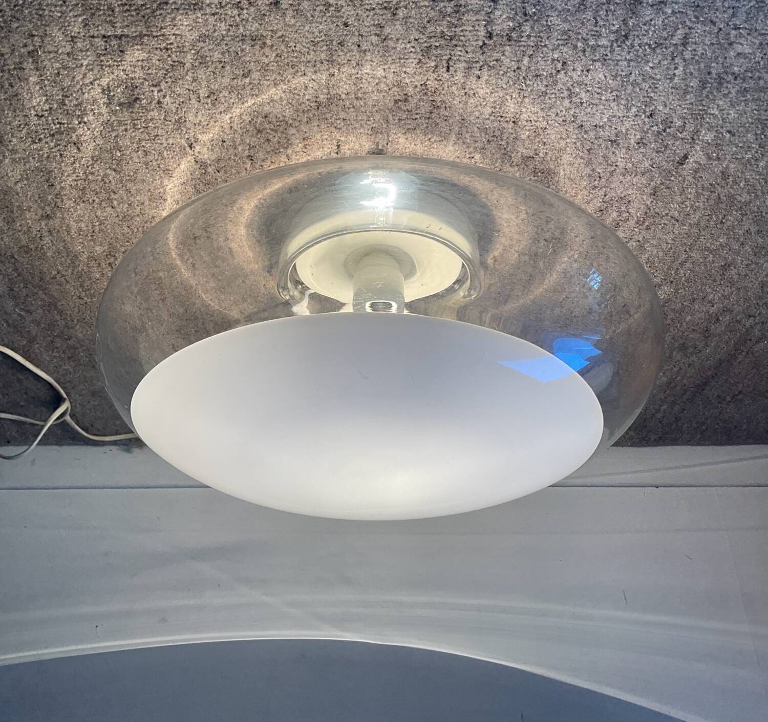 Roberto Pamio mushroom ceiling light for Leucos 1970s