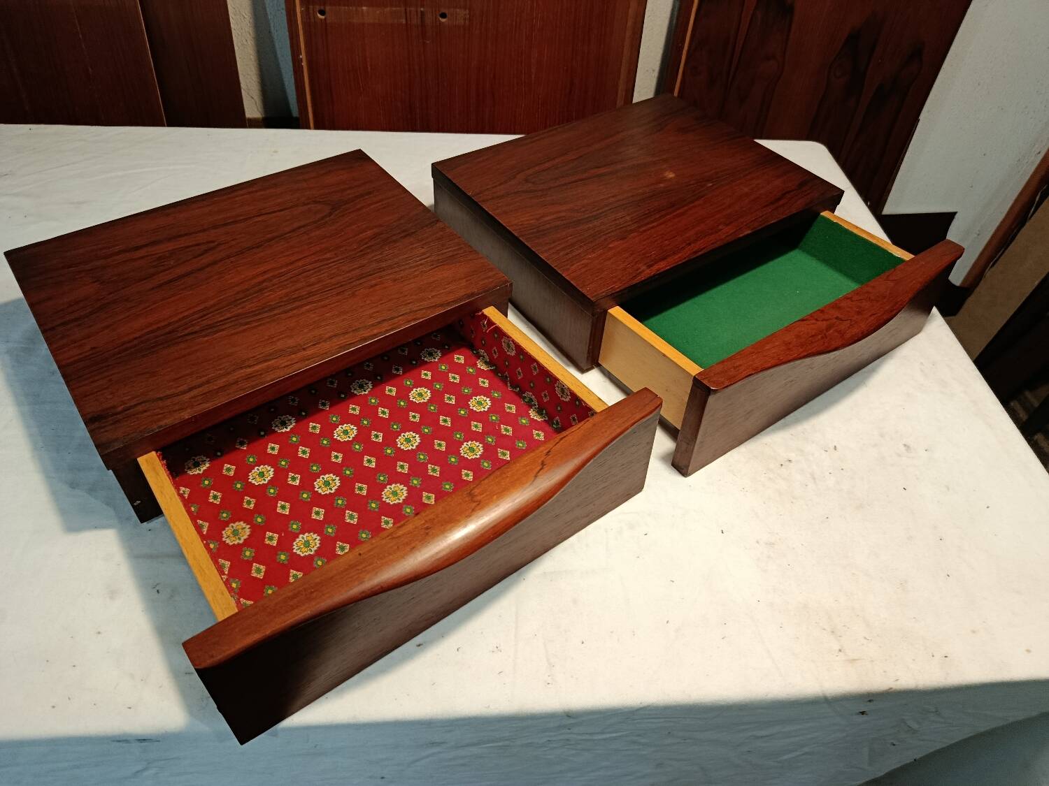 Scandinavian suspended nightstands rosewood