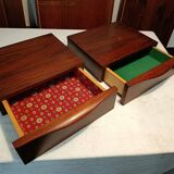 Scandinavian suspended nightstands rosewood