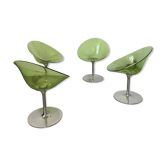 Set of 4 chairs by designer philippe starck for kartell