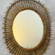 Vintage rattan mirror from the 1950s France
