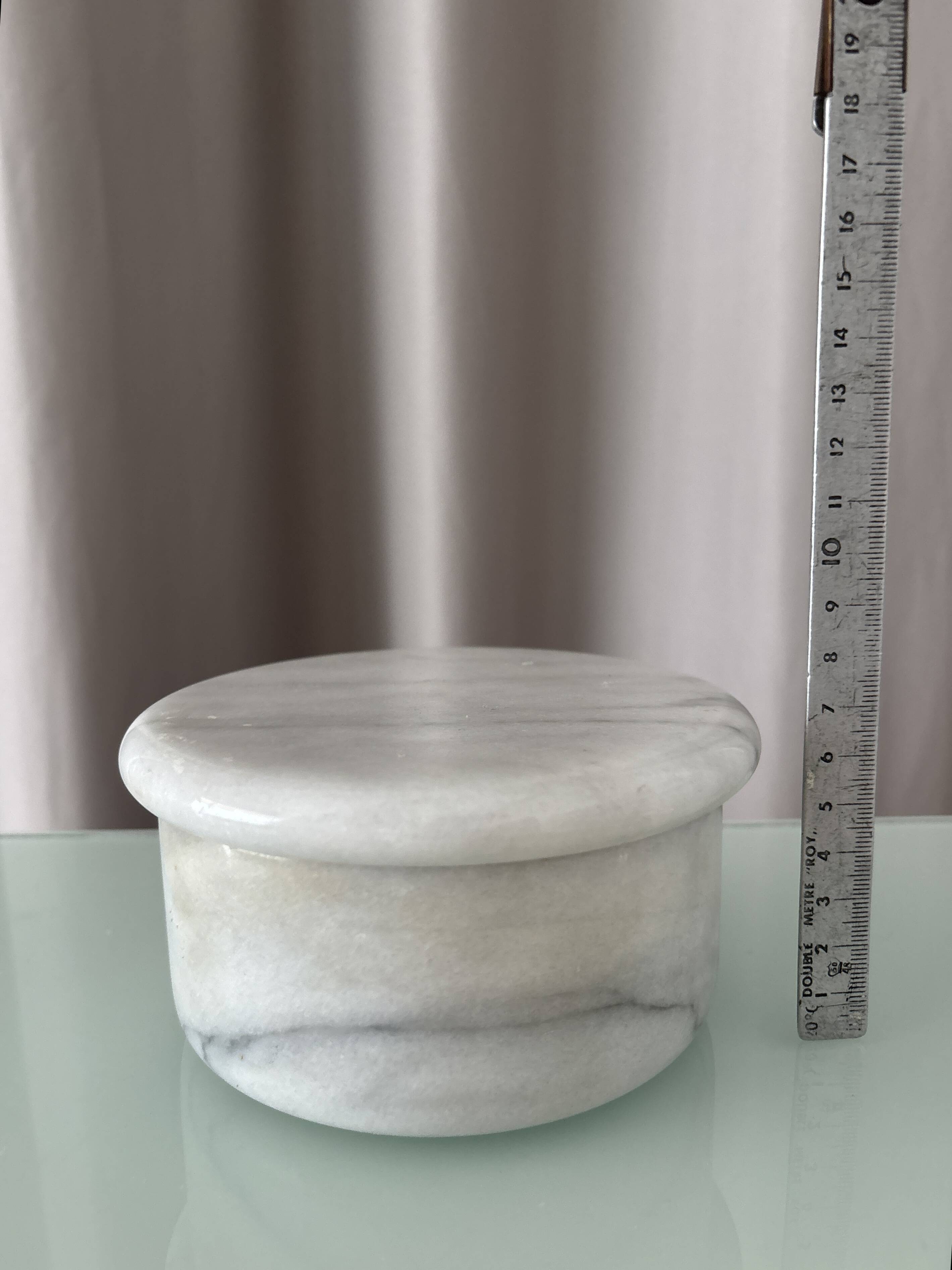 Carrera marble lidded jar