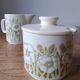 Hornsea Flower milk jug and jam pot. 1970. England
