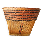 Vintage Mossi woven straw basket - Handicraft