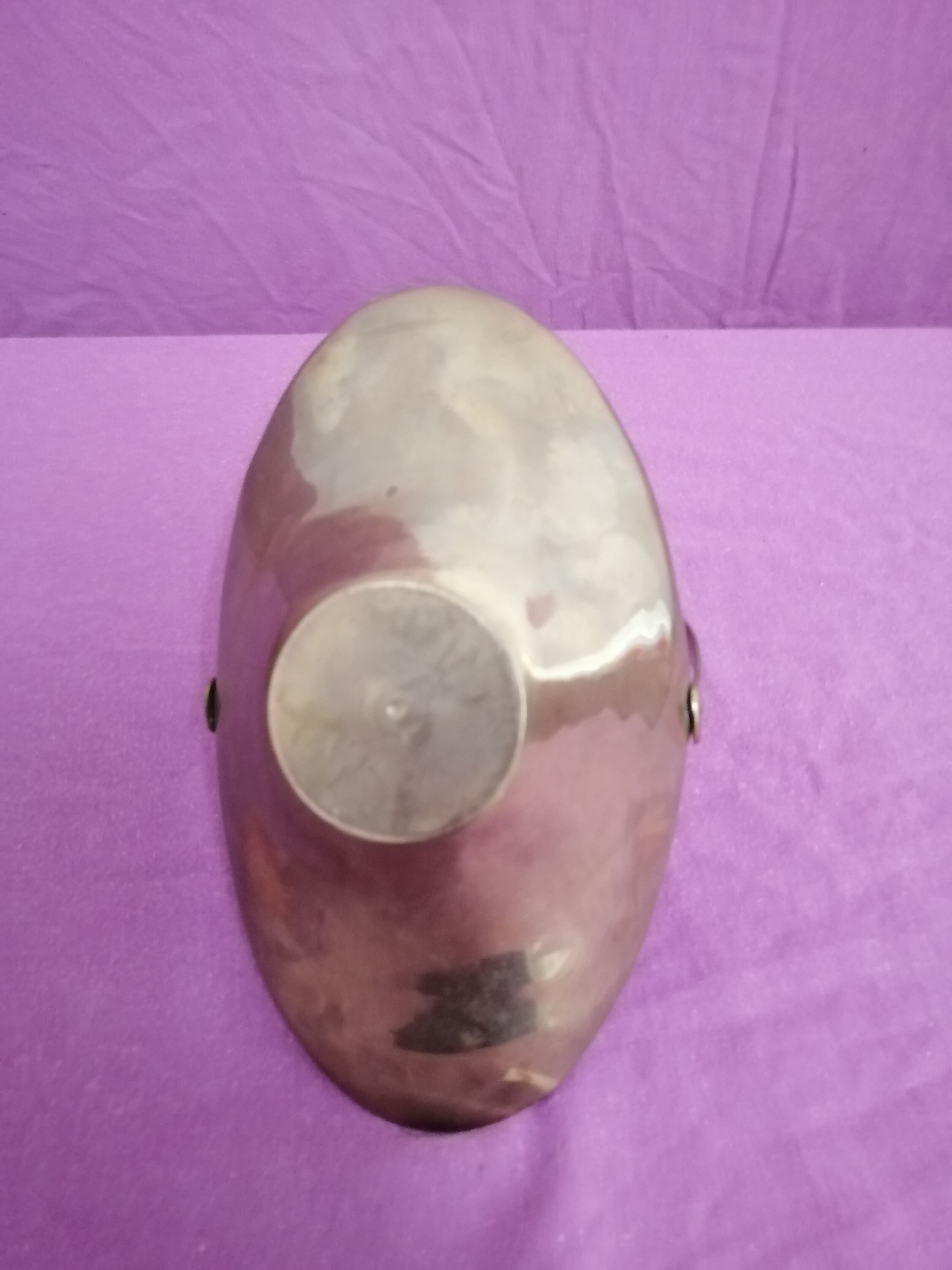 Empty pocket basket in brass and ceramic