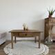 Table basse de ferme ancienne en bois brut