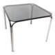 1970s chrome and glass coffee table