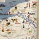 Carte pédagogique Normandie 1964