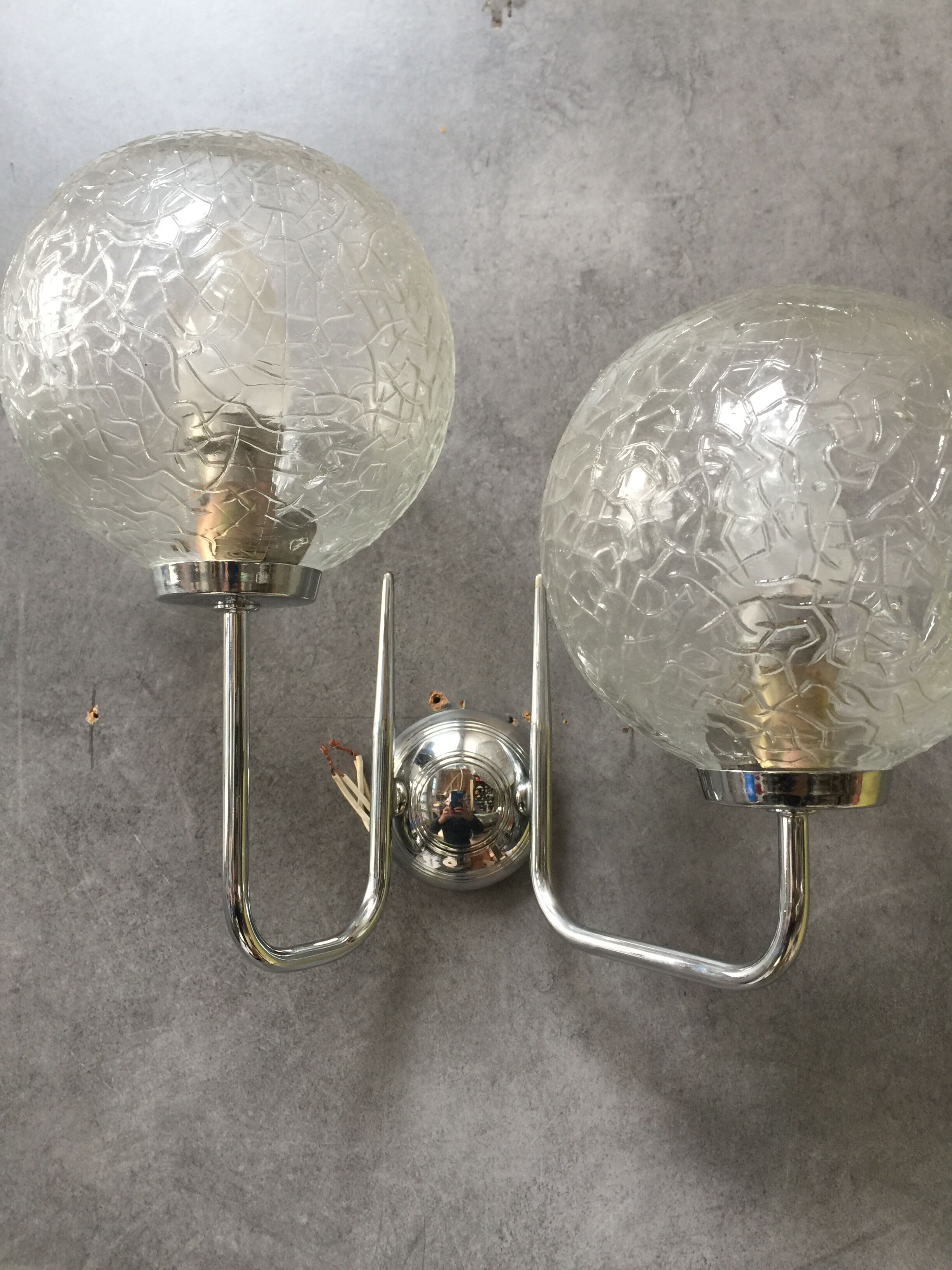 Vintage globe sconce