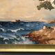 Ancient painting, seaside landscape signed and dated 1932