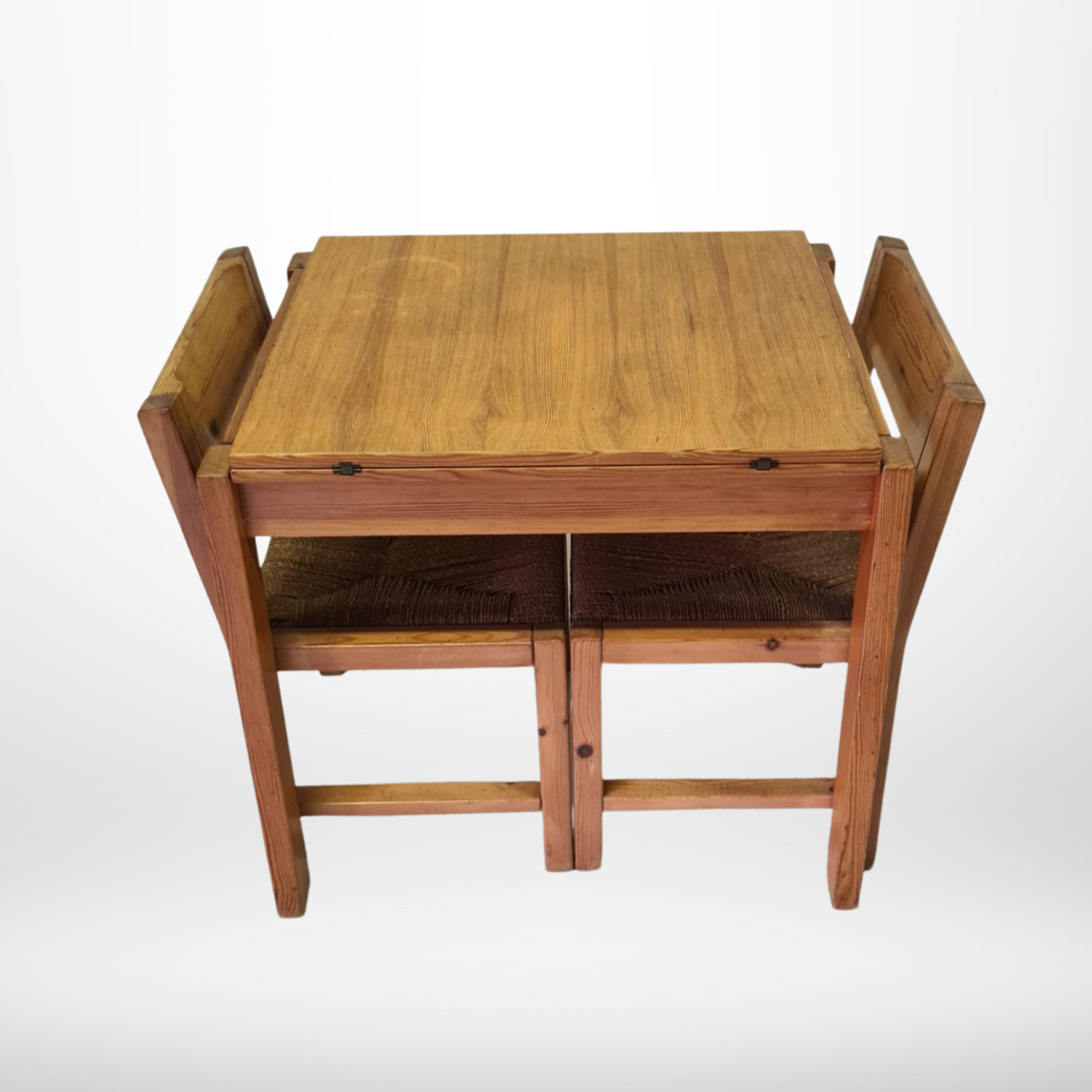 Compact tiny house pine dining set, Sweden 1960s