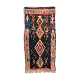 Moroccan Berber carpet Old Boucherouite 2,31x1.11m