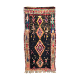 Moroccan Berber carpet Old Boucherouite 2,31x1.11m
