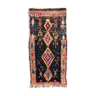 Moroccan Berber carpet Old Boucherouite 2,31x1.11m
