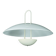 Vintage 1990s White Pendant Lamp with Glass Top Shade. Italy