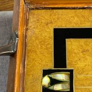 Plateau en marqueterie bois et nacre