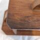 French Art Deco jewellery box handmade in wood and glass
