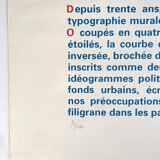 Jacques VILLEGLE, SATOR, 1997. Original screen print signed in pencil.