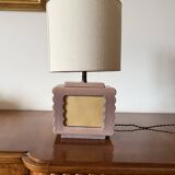 Art deco ceramic table lamp, Andre Fau Boulogne France circa 1940s