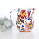 Jug, Broc, ceramic Gien peony pattern, vintage