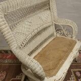 Canapé américain ancien en osier par Larkin Co, 1890