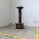 Antique wooden screw