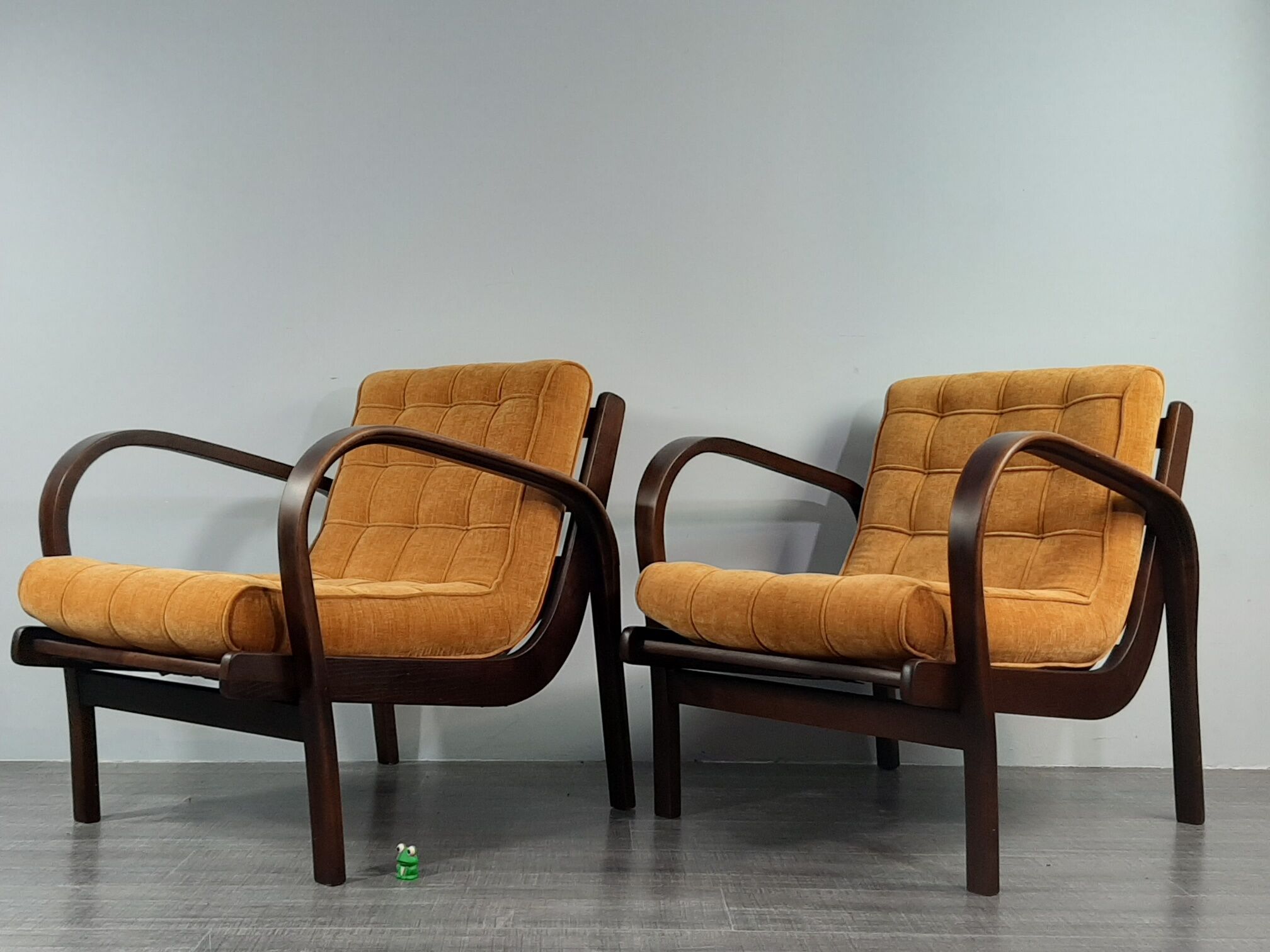 Paire de fauteuils Kropacek & Kozelka modernisme Tchèque 1947