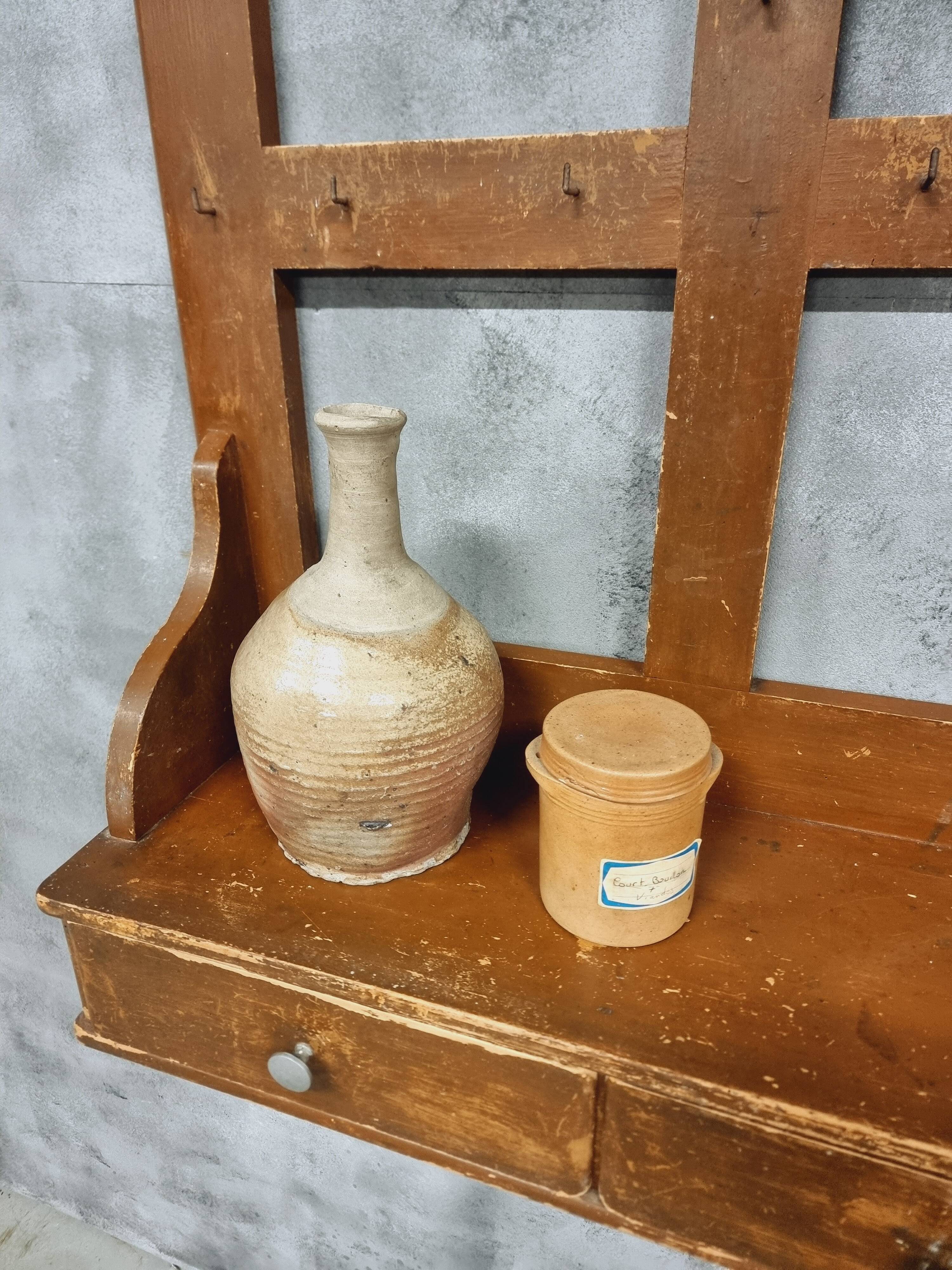 French vintage wall-mounted kitchen shelf 110x123cm