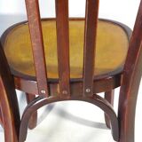 Two Baumann No. 43 bistro chairs from 1950, two-tone