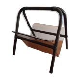 Rattan and acrylic magazine rack