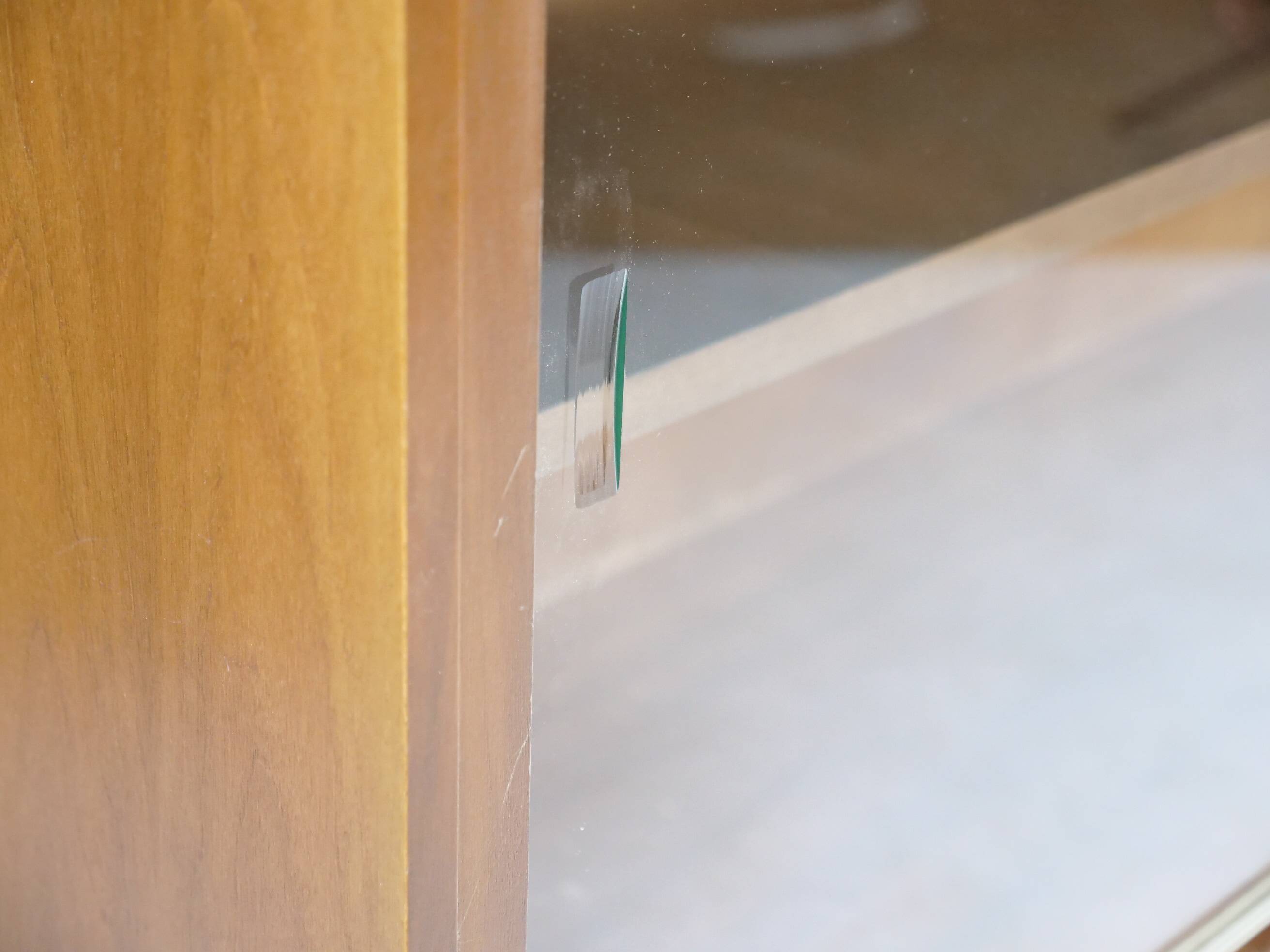 Showcase Cabinet 1960s Sideboard Sliding Door Walnut