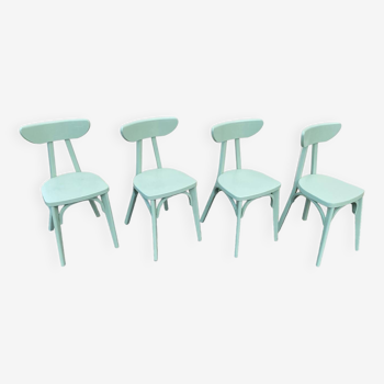 Set of 4 green banana chairs