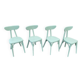 Set of 4 green banana chairs