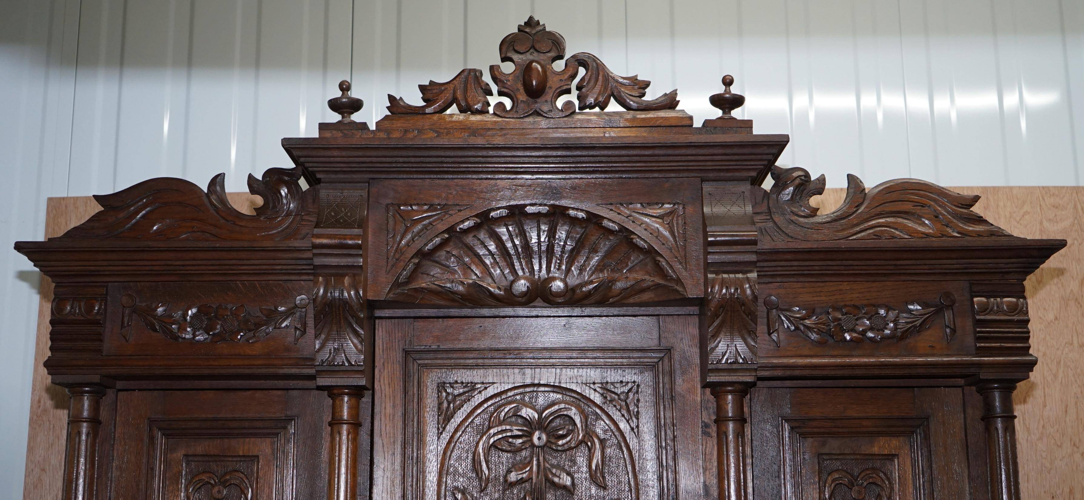 Dutch Carved Oak Wardrobe Early 19th Century