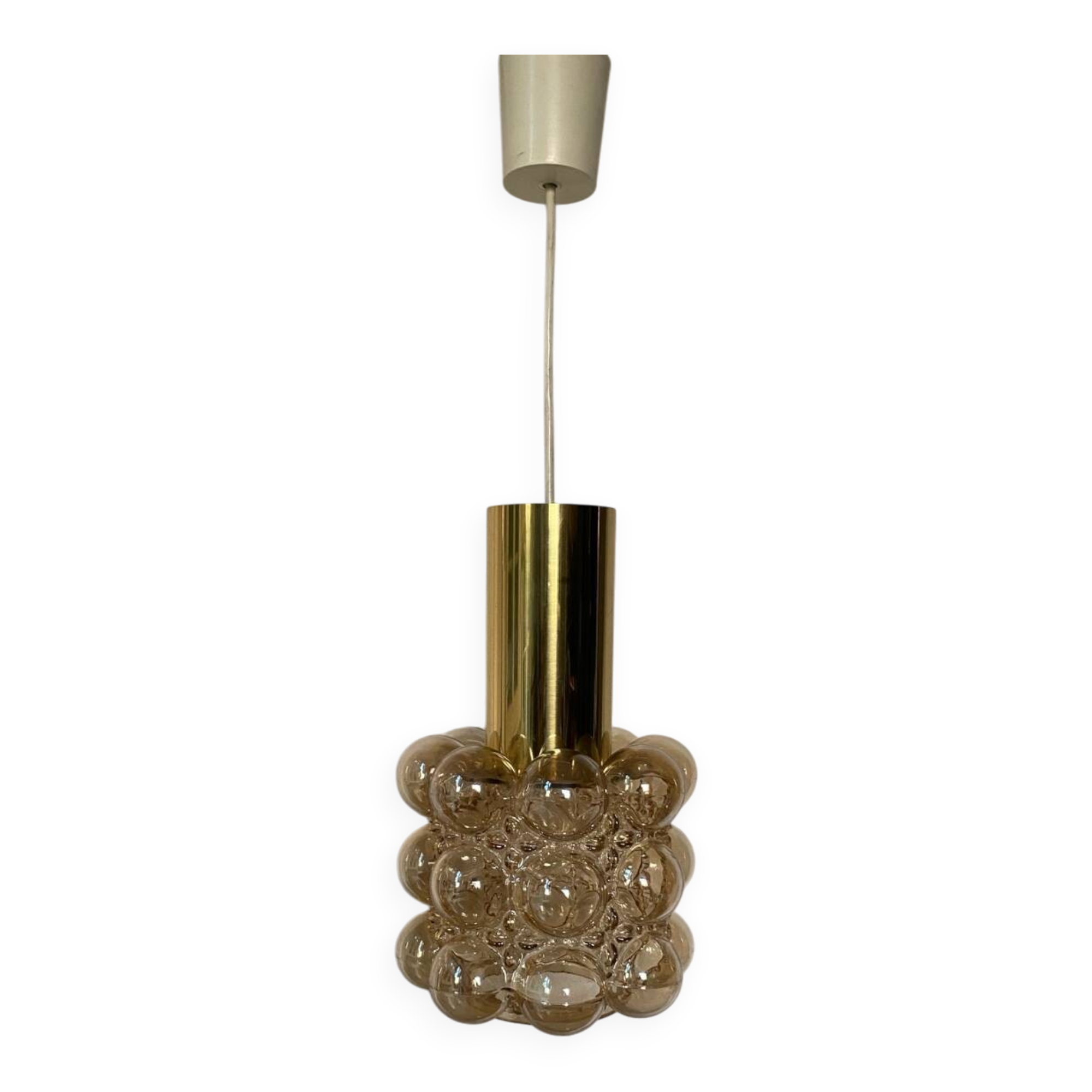 Vintage pendant chandelier by Helena Tynell for Glashütte Limburg bub