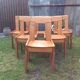 Set of 6 vintage chairs in solid pine.