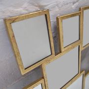 Mirror in gilded metal with leaf. in the taste of Marc du Plantier