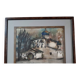 Aquarelle signée encadrée Eglise russe