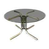 Round coffee table smoked glass